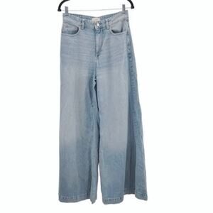 DL1961 Lucila Ultra Wide Leg Jeans Clear Sky Blue High Rise 33" Size 26
